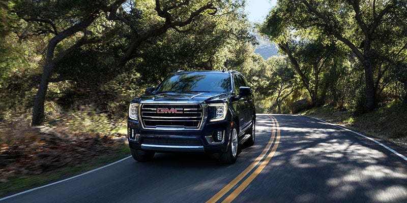 2021 GMC Yukon outdoors on a road