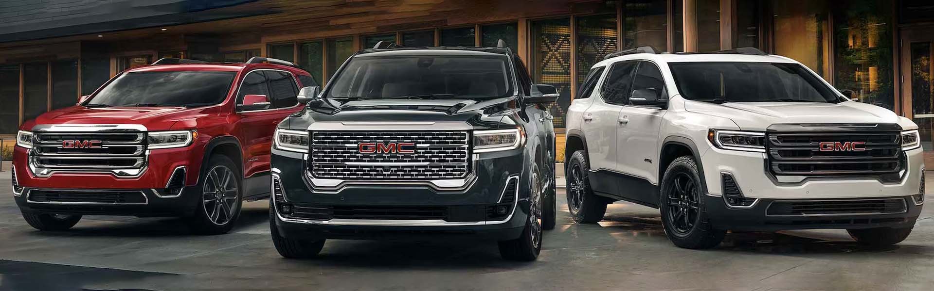 Three 2023 GMC Acadia car models