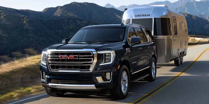 2023 Yukon Denali Ultimate towing a trailer