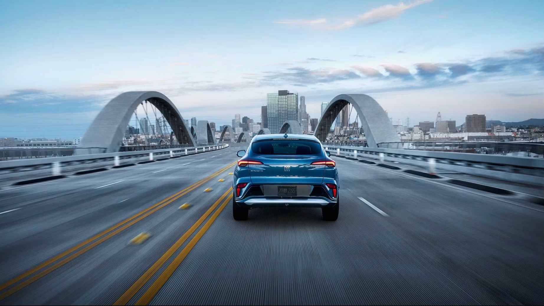 Rear of blue 2026 Buick Envista for sale in Weatherford, TX