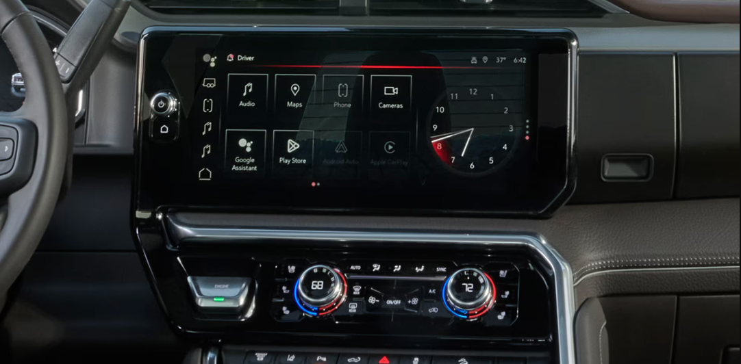 Dashboard of 2026 GMC Sierra HD for sale near Dallas, TX