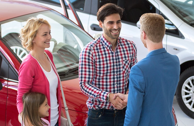 Family meeting with sales representative - Jerry's Buick GMC in Weatherford TX